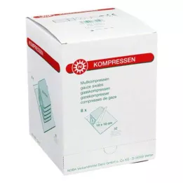 MULLKOMPRESSEN 10x10 cm steriili 32-kertainen, 8x5 kpl