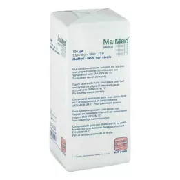 SCHLITZKOMPRESSEN 7,5x7,5 cm ei-steriili 12-suuntainen, 100 kpl