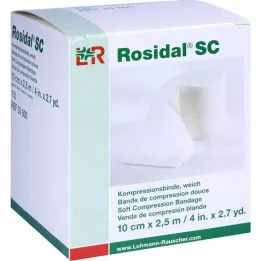 ROSIDAL SC Puristusside pehmeä 10 cmx2,5 m, 1 kpl