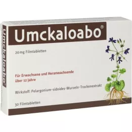 UMCKALOABO 20 mg kalvopäällystetyt tabletit, 30 kpl