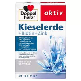 DOPPELHERZ Piidioksidi+biotiini+sinkkitabletit, 60 kpl