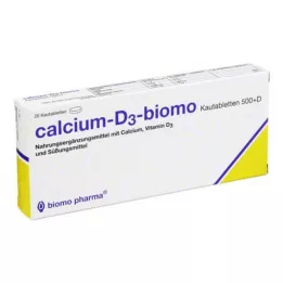 CALCIUM-D3-biomo purutabletit 500+D, 20 kpl