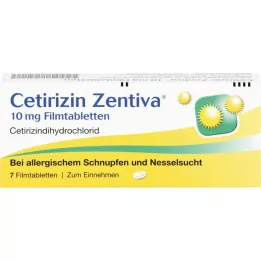 CETIRIZIN Zentiva 10 mg kalvopäällysteiset tabletit, 7 kpl