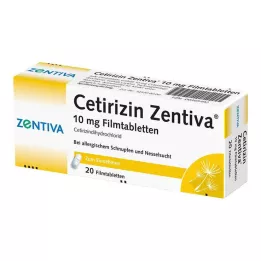 CETIRIZIN Zentiva 10 mg kalvopäällysteiset tabletit, 20 kpl