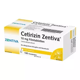 CETIRIZIN Zentiva 10 mg kalvopäällysteiset tabletit, 100 kpl