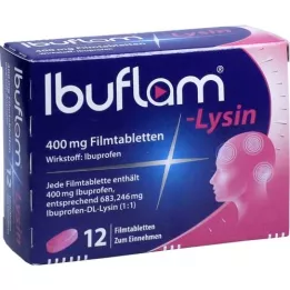 IBUFLAM-Lysin 400 mg kalvopäällystetyt tabletit, 12 kpl