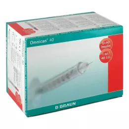 OMNICAN Insulinspr.1 ml U40 m.kan.0.30x8 mm yksi, 100x1 st