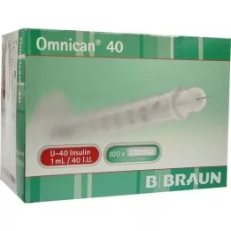 OMNICAN Insulinspr.1 ml U40 M.kan.0.30x12 mm single., 100x1 kpl