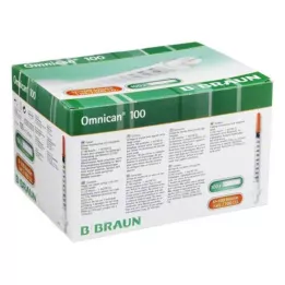 OMNICAN Insulinspr.1 ml U100 M.kan.0.30x8 mm yksi, 100x1 st