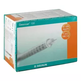 OMNICAN Insuliiniruisku 1 ml U100 kanyylillä 0,30x12 mm, 100x1 kpl