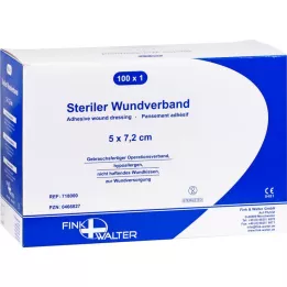 WUNDVERBAND steriili 5x7,2 cm, 100 kpl