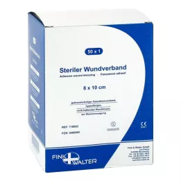 WUNDVERBAND steriili 8x10 cm, 50 kpl