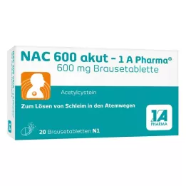 NAC 600 akut-1A Pharma poretablettia, 20 kpl