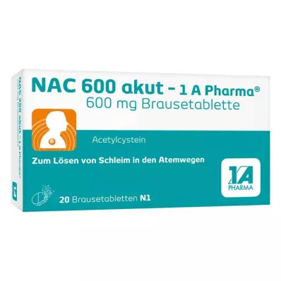 NAC 600 akut-1A Pharma poretablettia, 20 kpl NAC 600 akut-1A Pharma poretablettia, 20 kpl