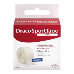 DRACO TAPEVERBAND 3,8 cm x 10 m valkoinen, 1 kpl
