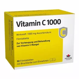 VITAMIN C 1000 kalvopäällysteiset tabletit, 50 kpl