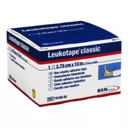 LEUKOTAPE Klassinen 3,75 cmx10 m keltainen, 1 kpl