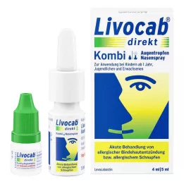 LIVOCAB direct combo 4 ml silmätipat + 5 ml nenäsumutetta, 1 pakkaus