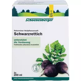 SCHWARZRETTICH Schönenberger-lääkekasvien mehut, 3X200 ml