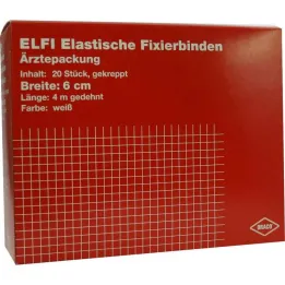 Dracoelfi elastinen kiinnitysside 6cmx4m krepattu, 20 kpl
