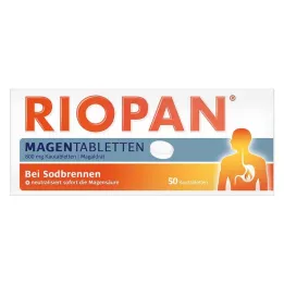 RIOPAN Vatsatabletit Purutabletit, 50 kpl