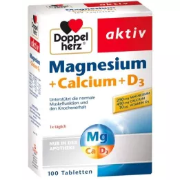 DOPPELHERZ Magnesium+kalsium+D3 -tabletit, 100 kpl