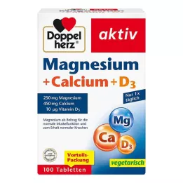 DOPPELHERZ Magnesium+Kalsium+D3 tabletit, 100 kpl