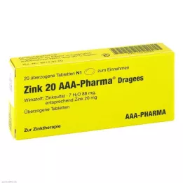 ZINK 20 AAA-Pharma Dragees, 20 kpl