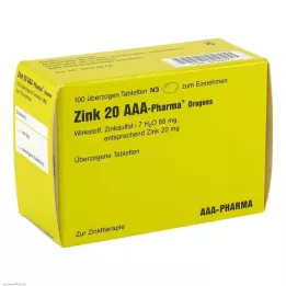 ZINK 20 AAA-Pharma Dragees, 100 kpl