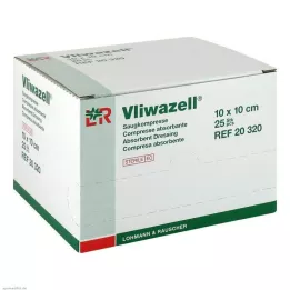 VLIWAZELL Imukykyiset kompressit steriilit 10x10 cm, 25 kpl