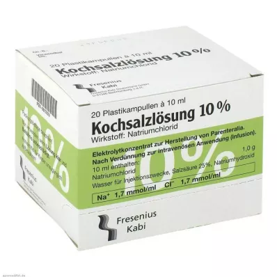 KOCHSALZLÖSUNG 10 % infuusioliuoskonsentraatti, 20X10 ml