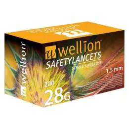 WELLION Turvalansetit 28 G Kertakäyttöiset turvalansetit, 200 kpl