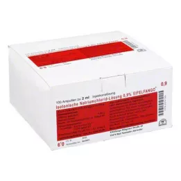 ISOTONISCHE NaCl-liuos 0,9 % Eifelfango Inj.-Lsg., 100X2 ml