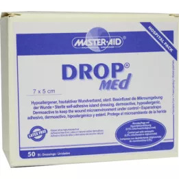 DROP Med 5x7 cm: n haavayhdistys Steril Master Aid, 50 kpl