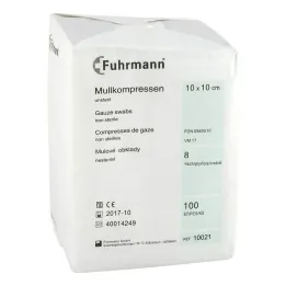 Harsopakkaukset 10x10 cm ei-steriilit 8-kertaiset, 100 kpl