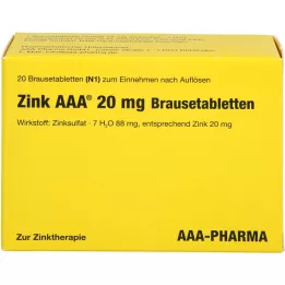 ZINK AAA 20 mg poreilevat tabletit, 20 kpl