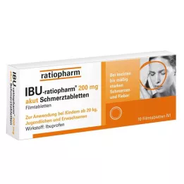 IBU-RATIOPHARM 200 mg akuuttikiputabletit, kalvopäällysteiset tabletit, 10 kpl