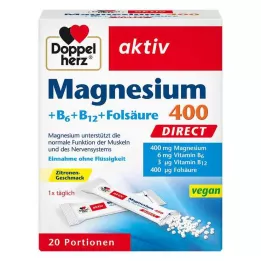 DOPPELHERZ Magnesium+B-vitamiinit DIRECT Pelletit, 20 kpl