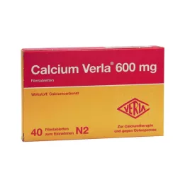 CALCIUM VERLA 600 mg kalvopäällystetyt tabletit, 40 kpl