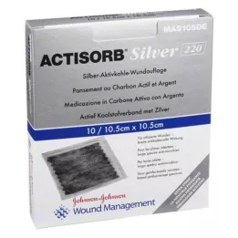 ACTISORB 220 Silver 10,5x10,5 cm steriilit kompressit, 10 kpl