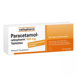PARACETAMOL-ratiopharm 500 mg tabletit, 20 kpl