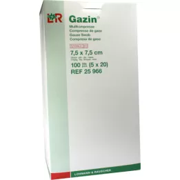 GAZIN MullKomp. 7,5x7,5 cm steriili 12 kertaa, 5x20 kpl