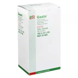 GAZIN sideharso 7,5x7,5 cm steriili 12-kerroksinen, 5x20 kpl