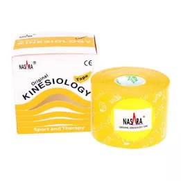 NASARA Kinesioteippi 5 cmx5 m keltainen, 1 kpl