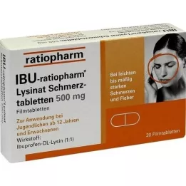 IBU-RATIOPHARM Lysinat -kipu -kerta. 500 mg, 20 kpl