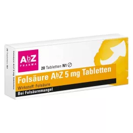 FOLSÄURE AbZ 5 mg tabletit, 20 kpl
