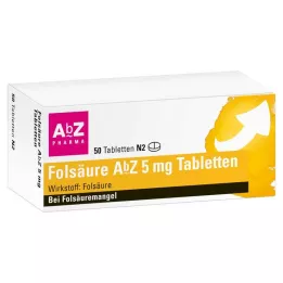 FOLSÄURE AbZ 5 mg tabletit, 50 kpl