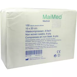 VLIESKOMPRESSEN 10x20 cm ei-steriili 6-kerroksinen, 100 kpl