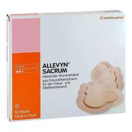ALLEVYN Ristiluun pieni 17x17 cm haavasidosliima, 10 kpl