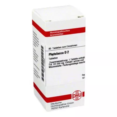 PHYTOLACCA D 2 -tablettit, 80 kpl